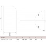 Шторка душевая Good Door Screen H-80-C-CH Шторка душевая Good Door Screen H-80-C-CH